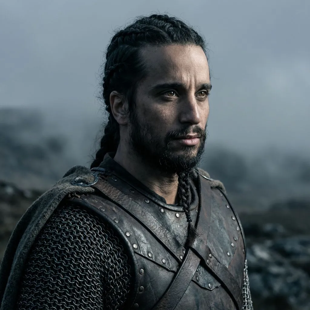 AI generated viking warrior portrait