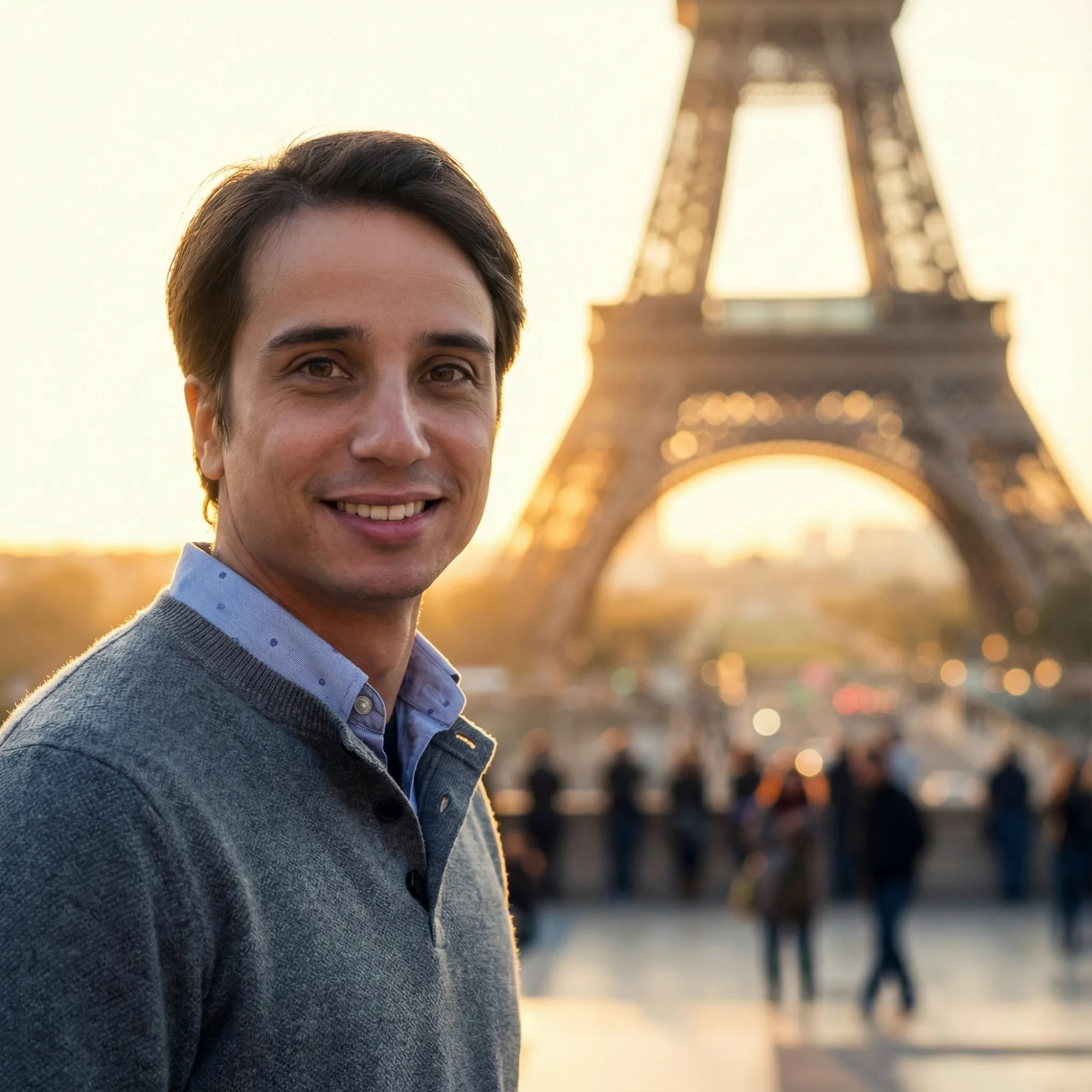 AI generated Paris Eiffel Tower portrait