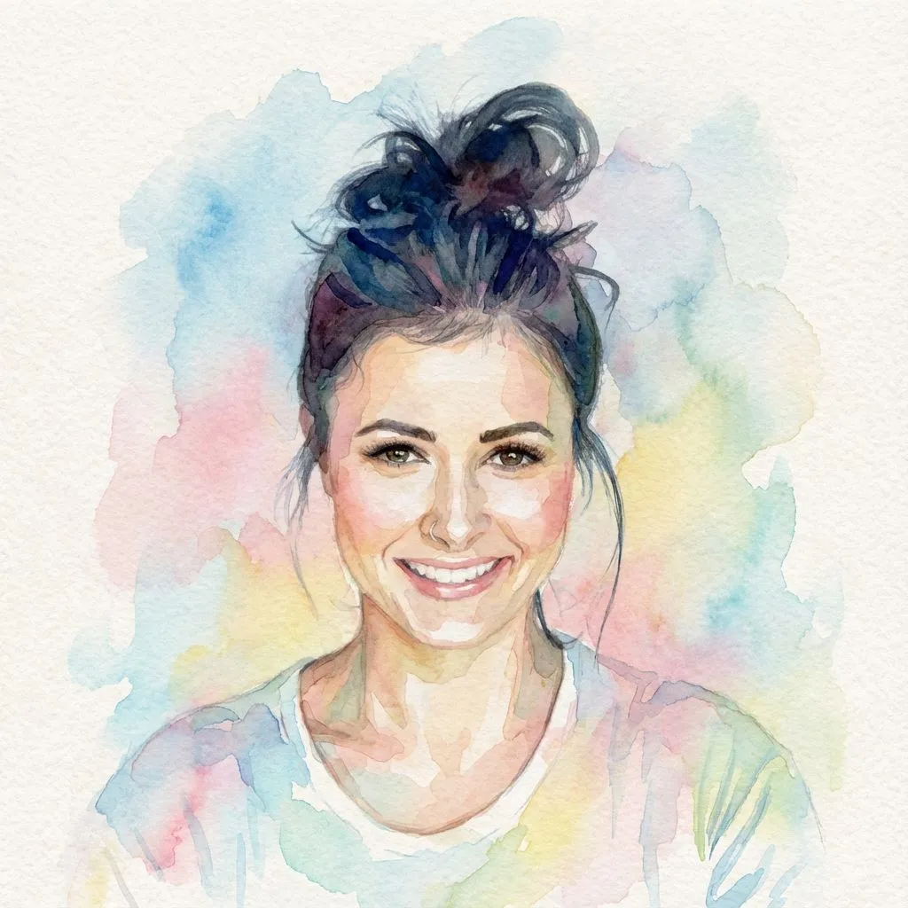 AI generated watercolor portrait
