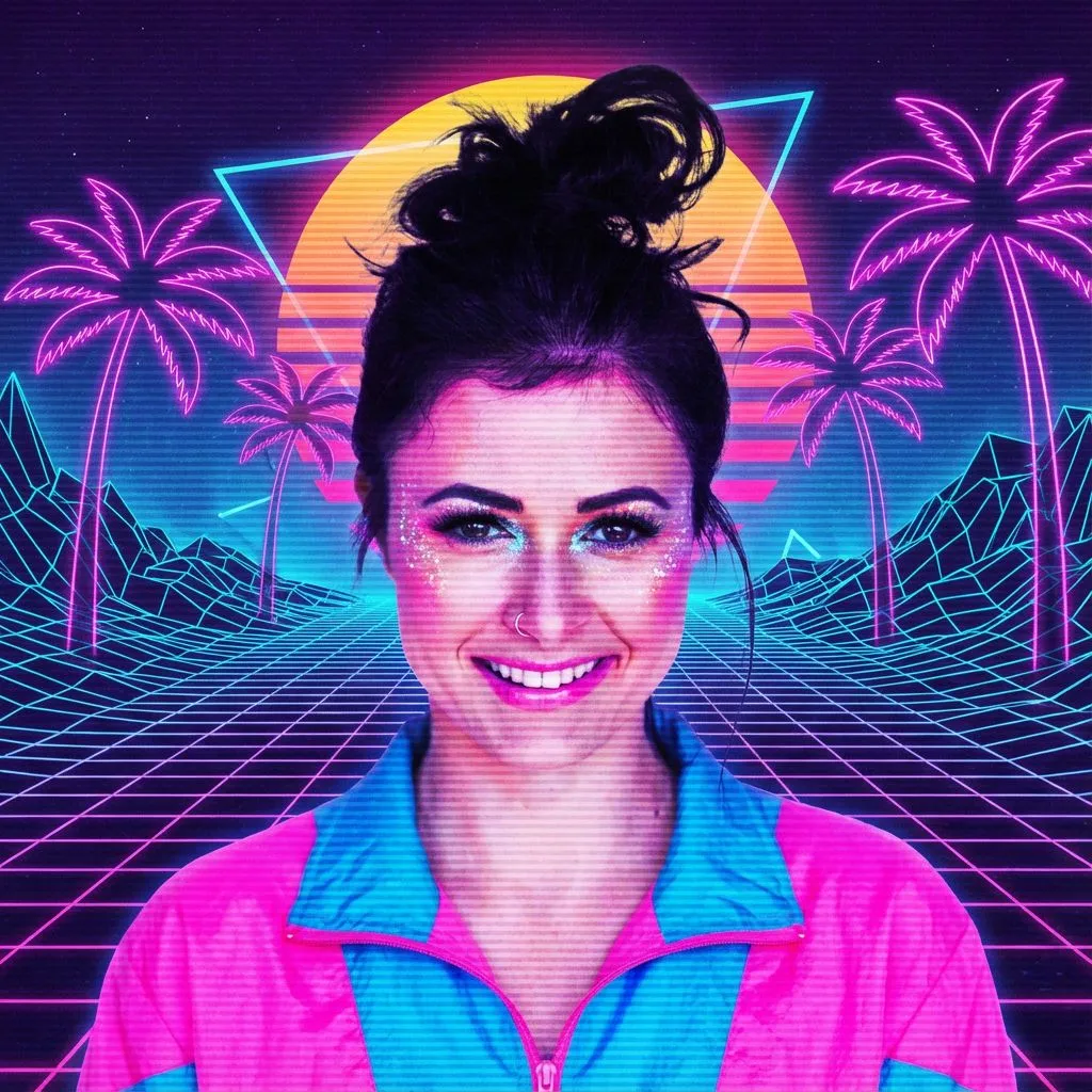 AI generated retro portrait