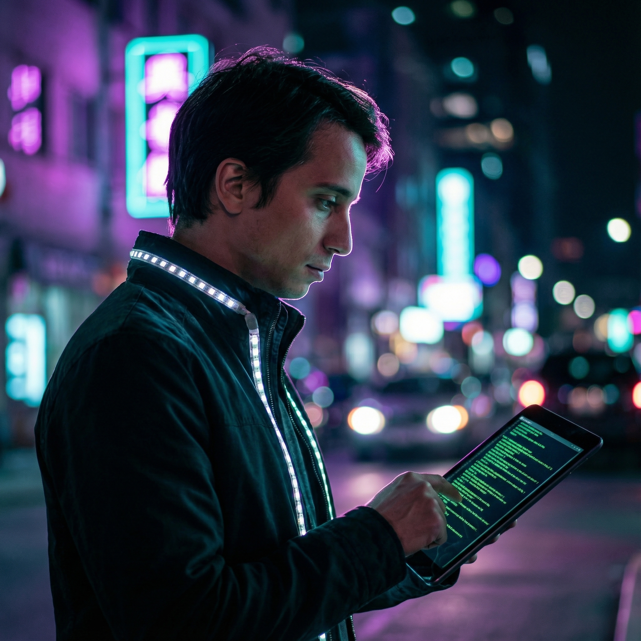 AI generated cyberpunk portrait