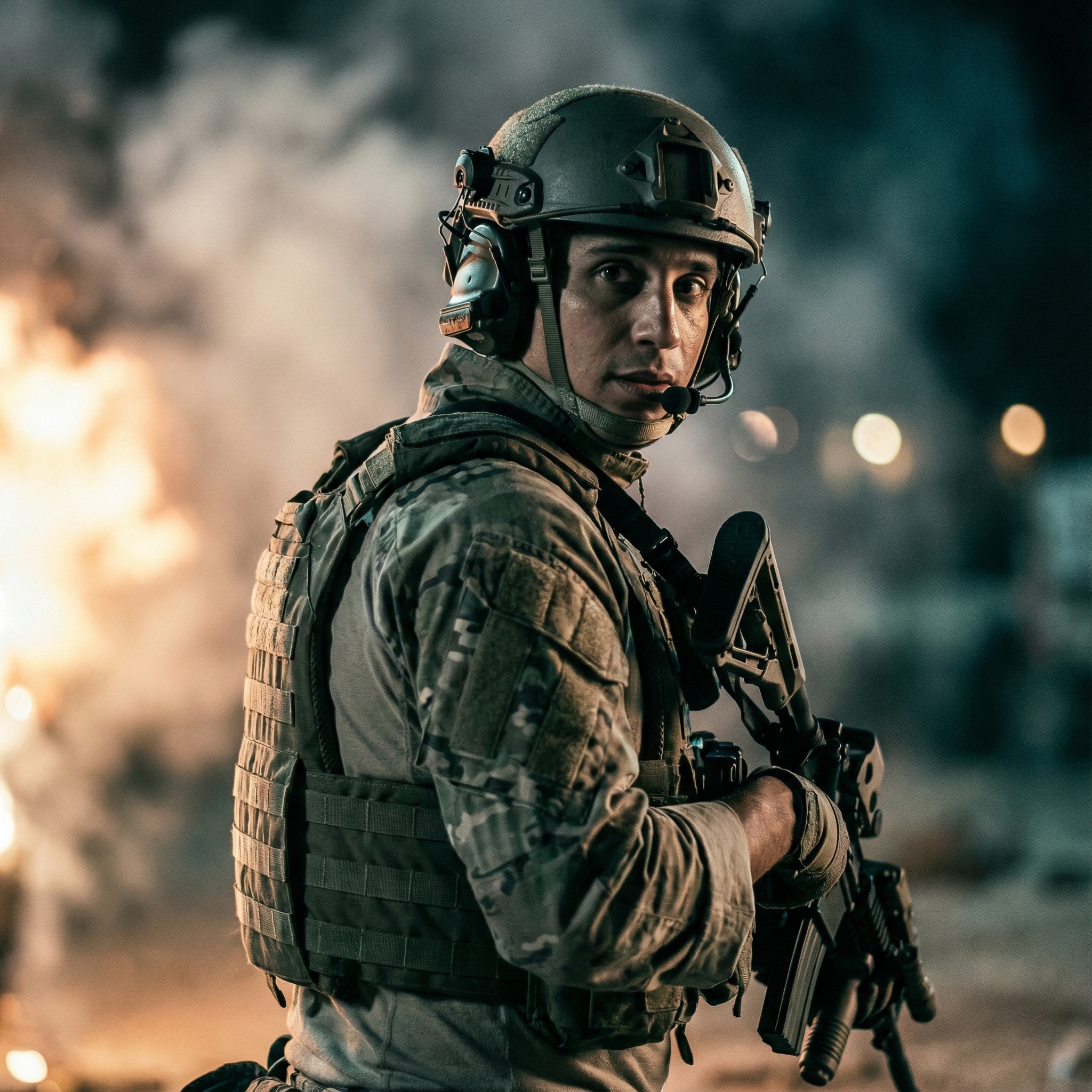 AI generated tactical military portrait