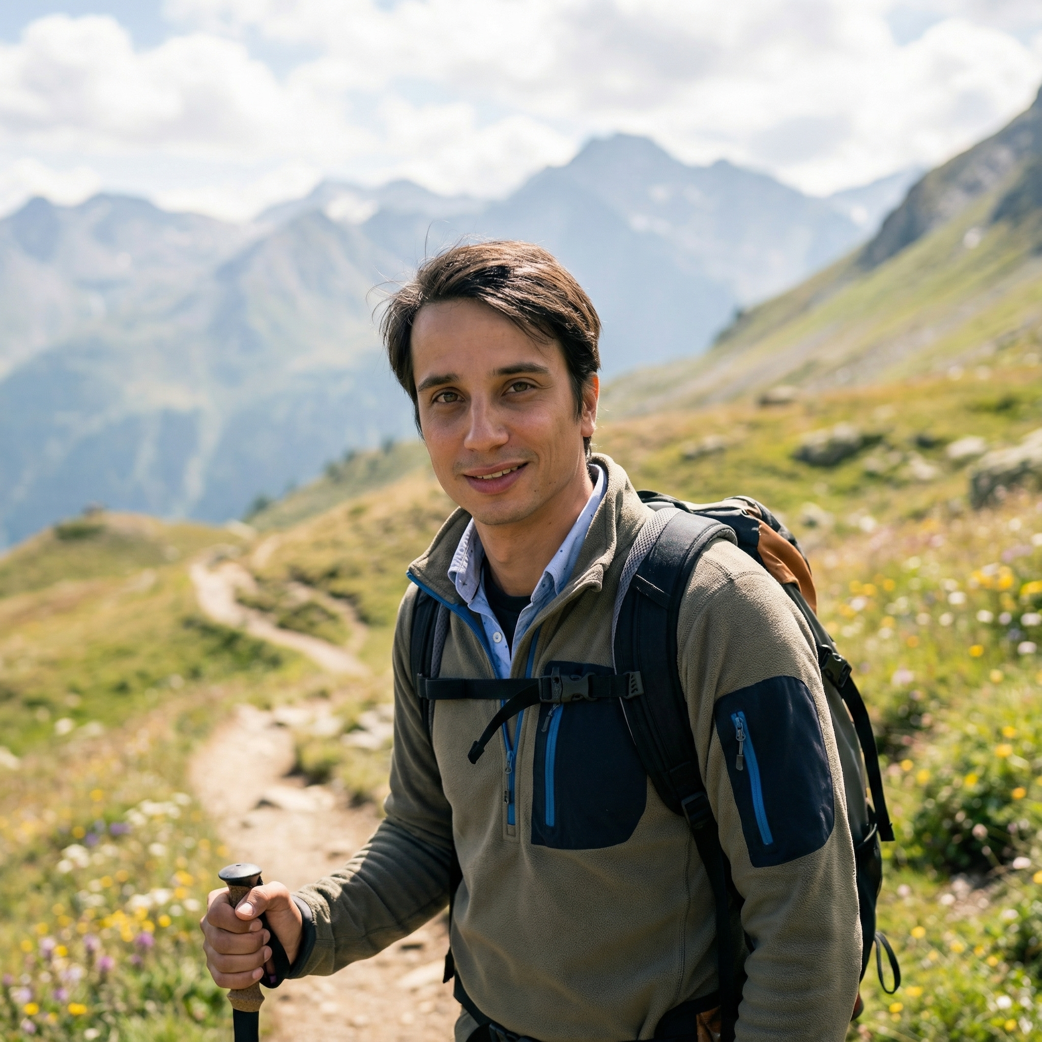 AI generated mountain hiking