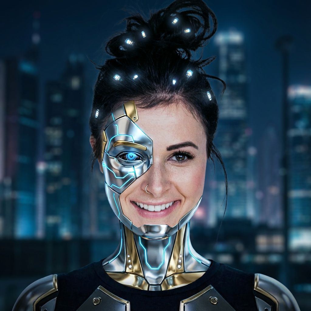AI generated futuristic portrait