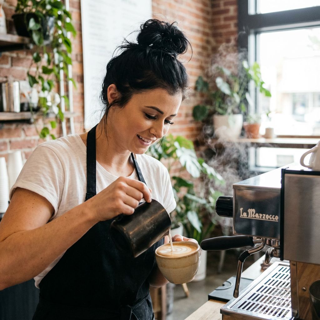 AI generated barista portrait
