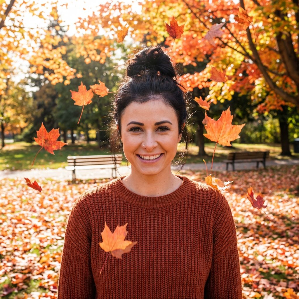 AI generated autumn portrait